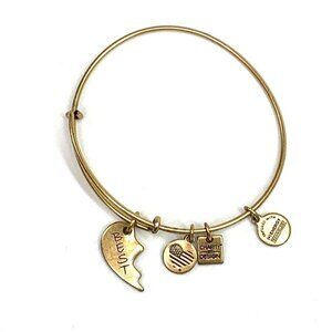 Alex and Ani Best Friend Charm Bracelet Gold Finish - Expands 2"- 3.5"